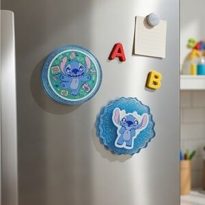 Stitch Refrigerator Magnet Set | Handmade Resin Magnets